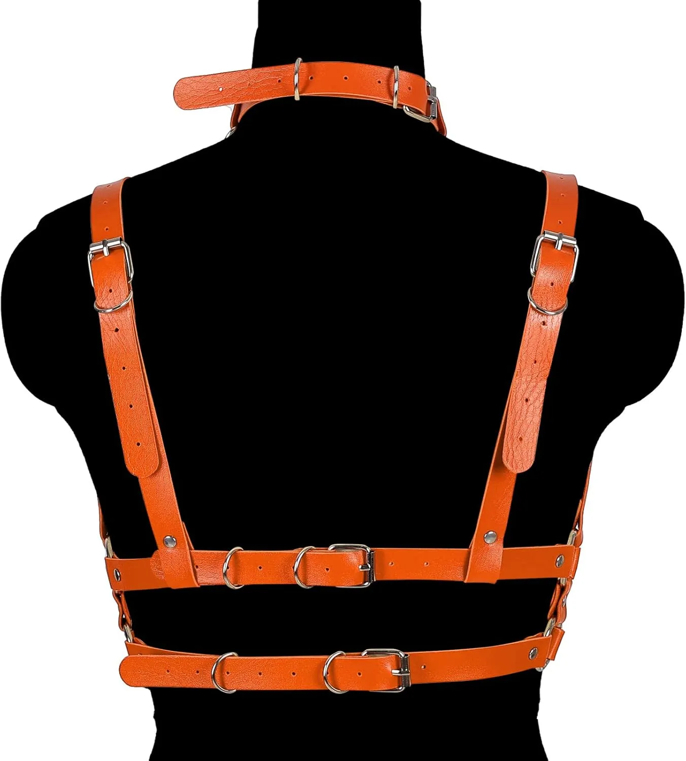 Lingerie cage Chest strap Leather Bra Body chain harness for women Punk Festival rave Dance Rock Photography Waist belt