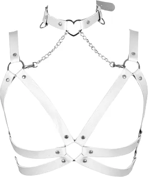 Lingerie cage Chest strap Leather Bra Body chain harness for women Punk Festival rave Dance Rock Photography Waist belt