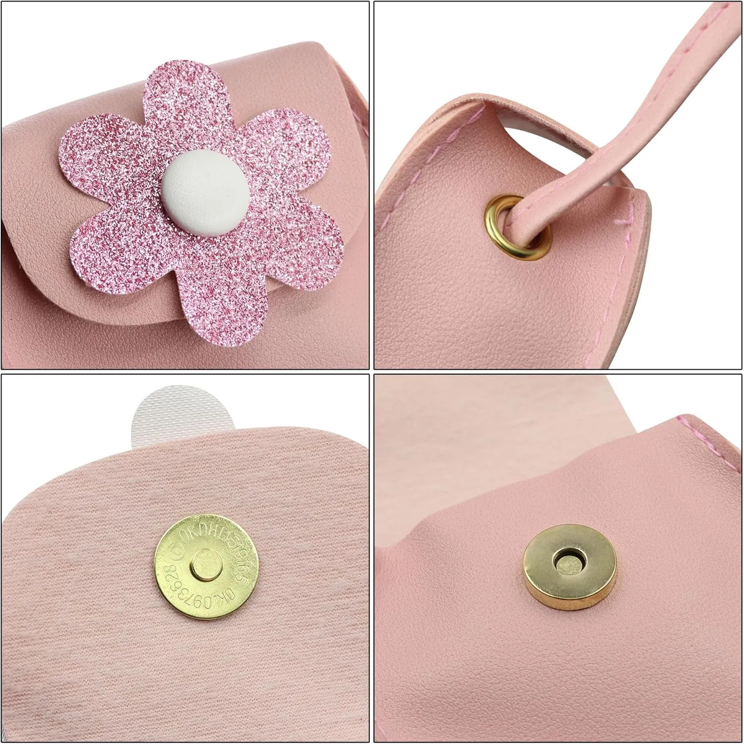 Little Crossbody Bag Purse Mini Single-Shoulder Bag Handbag Pouch Coin Purse for Women Girls Toddler,Pink Flower Purse