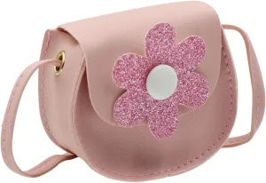 Little Crossbody Bag Purse Mini Single-Shoulder Bag Handbag Pouch Coin Purse for Women Girls Toddler,Pink Flower Purse