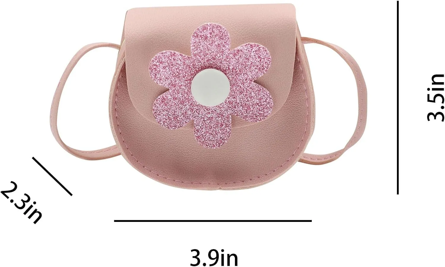 Little Crossbody Bag Purse Mini Single-Shoulder Bag Handbag Pouch Coin Purse for Women Girls Toddler,Pink Flower Purse