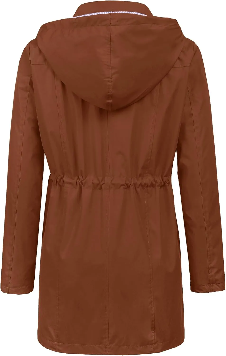 LOMON Raincoat Women Waterproof Long Hooded Trench Coats Lined Windbreaker Travel Jacket S-XXL