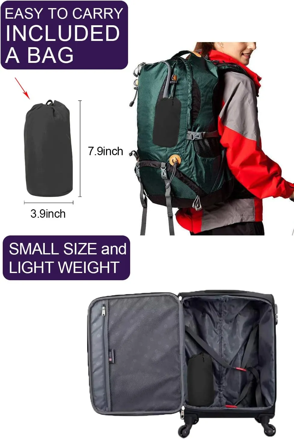 Lomon Women Waterproof Lightweight Rain Jacket Active Outdoor Hooded Raincoat