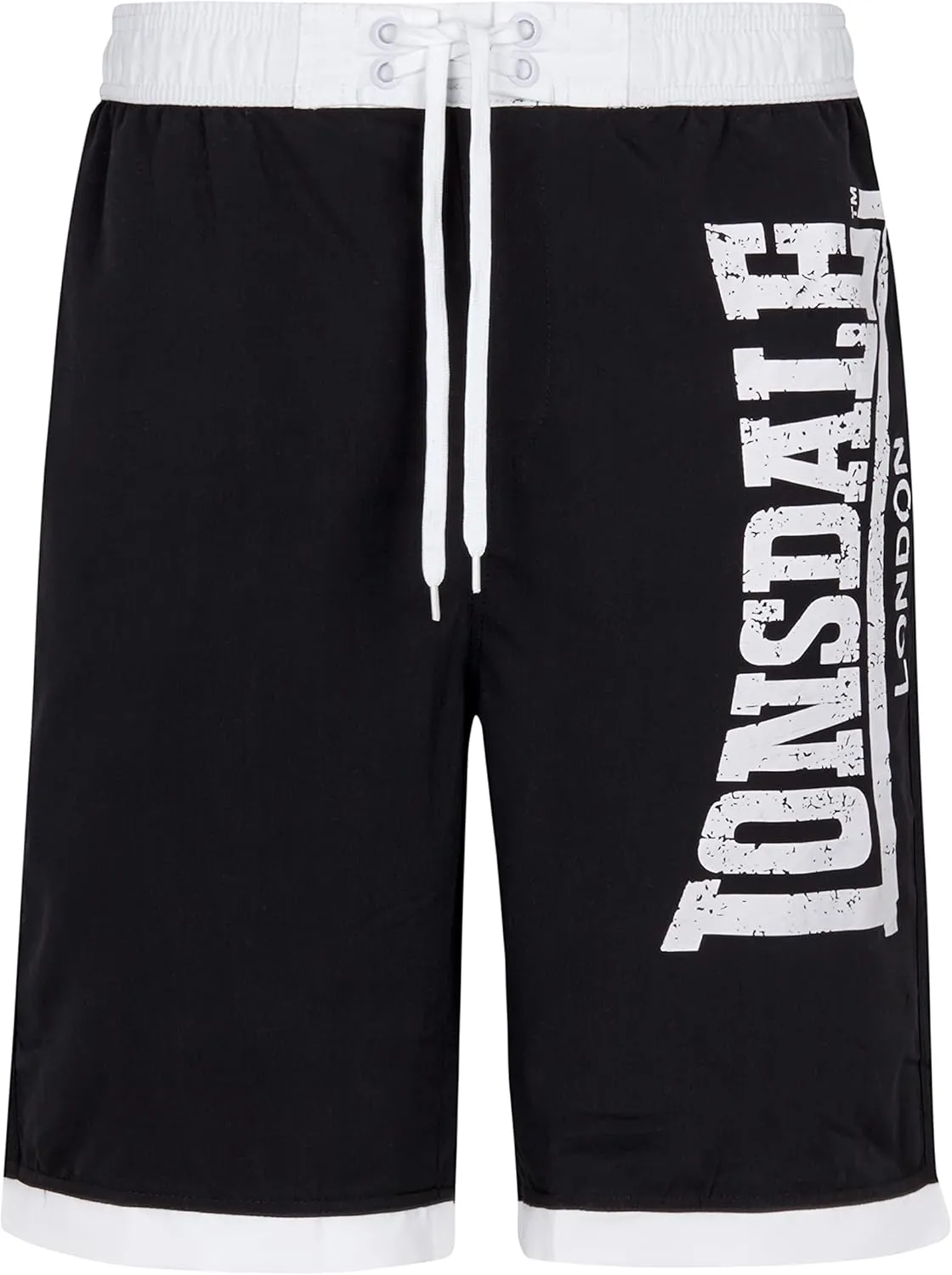 Lonsdale Men´s Black Logo Beach Shorts Surfing Board Swimming Pants Trunks