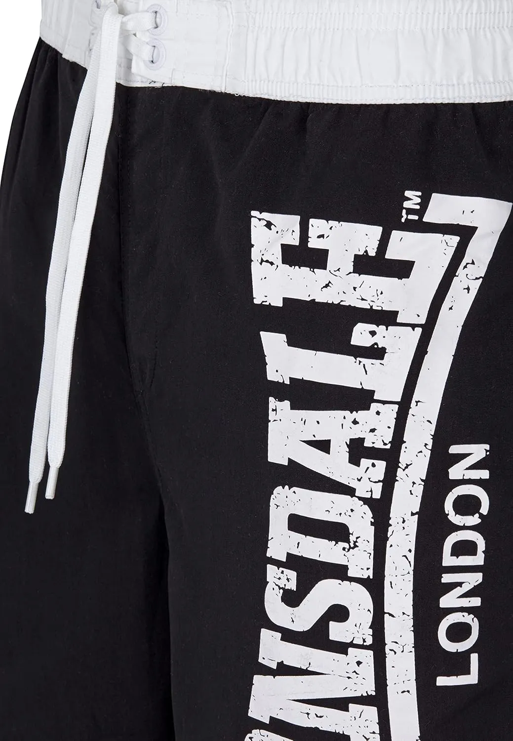 Lonsdale Men´s Black Logo Beach Shorts Surfing Board Swimming Pants Trunks