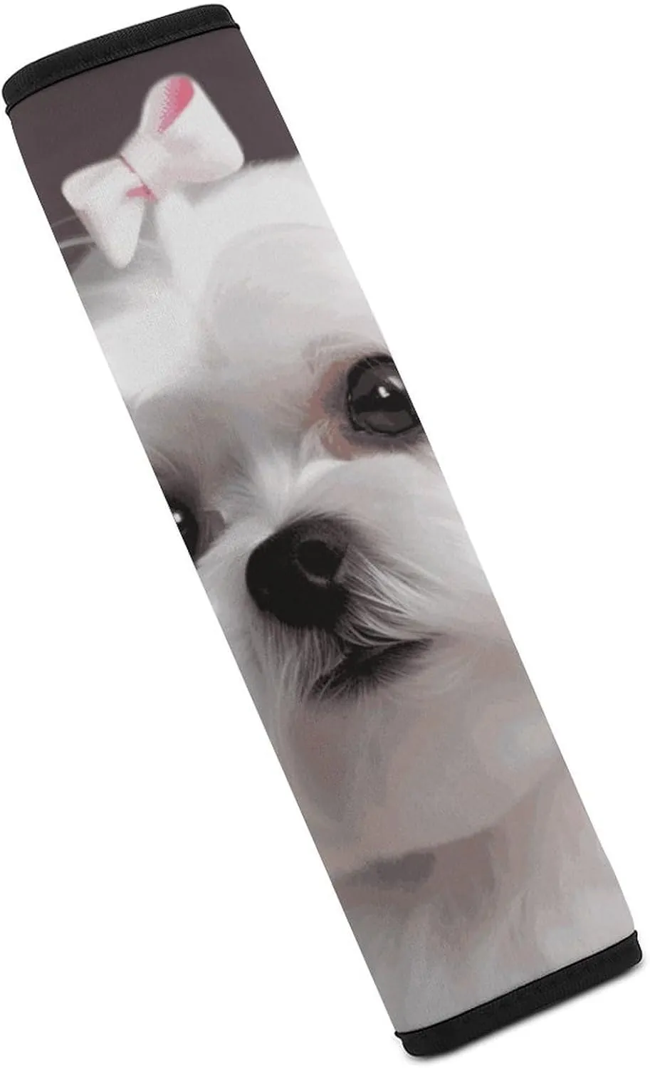 Lovely Maltese Dog Auto Seat Belt Cover 1PCS Universal Car Seat Belt Shoulder Protector Pad, Protect Your Shoulders and Neck for Car Seat Belt, Shoulder Bag, Backpack