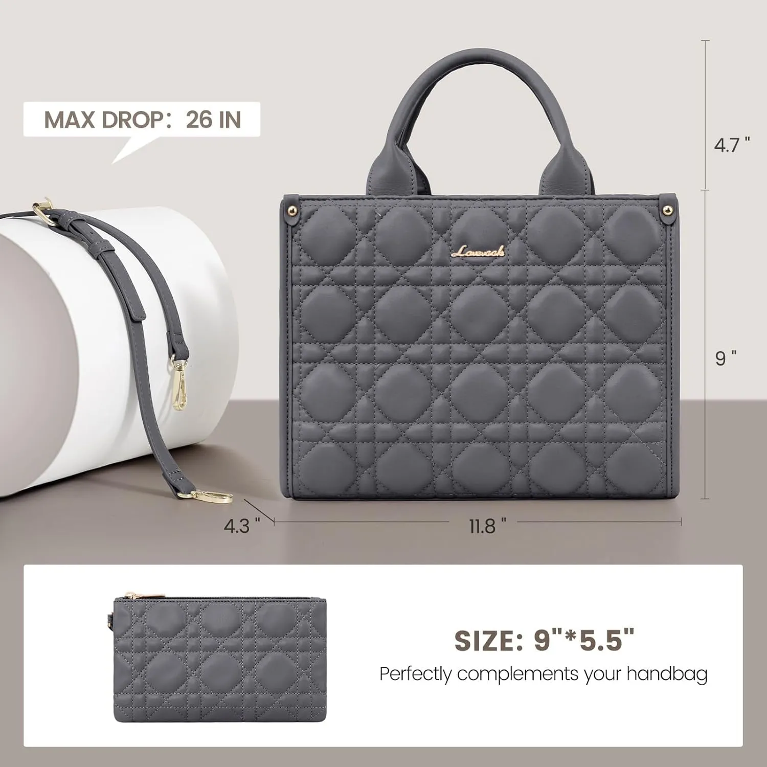 LOVEVOOK Purses and Handbags for Women, Handbags Shoulder Bags Black Purses and PU Leather Top Handles for Lady