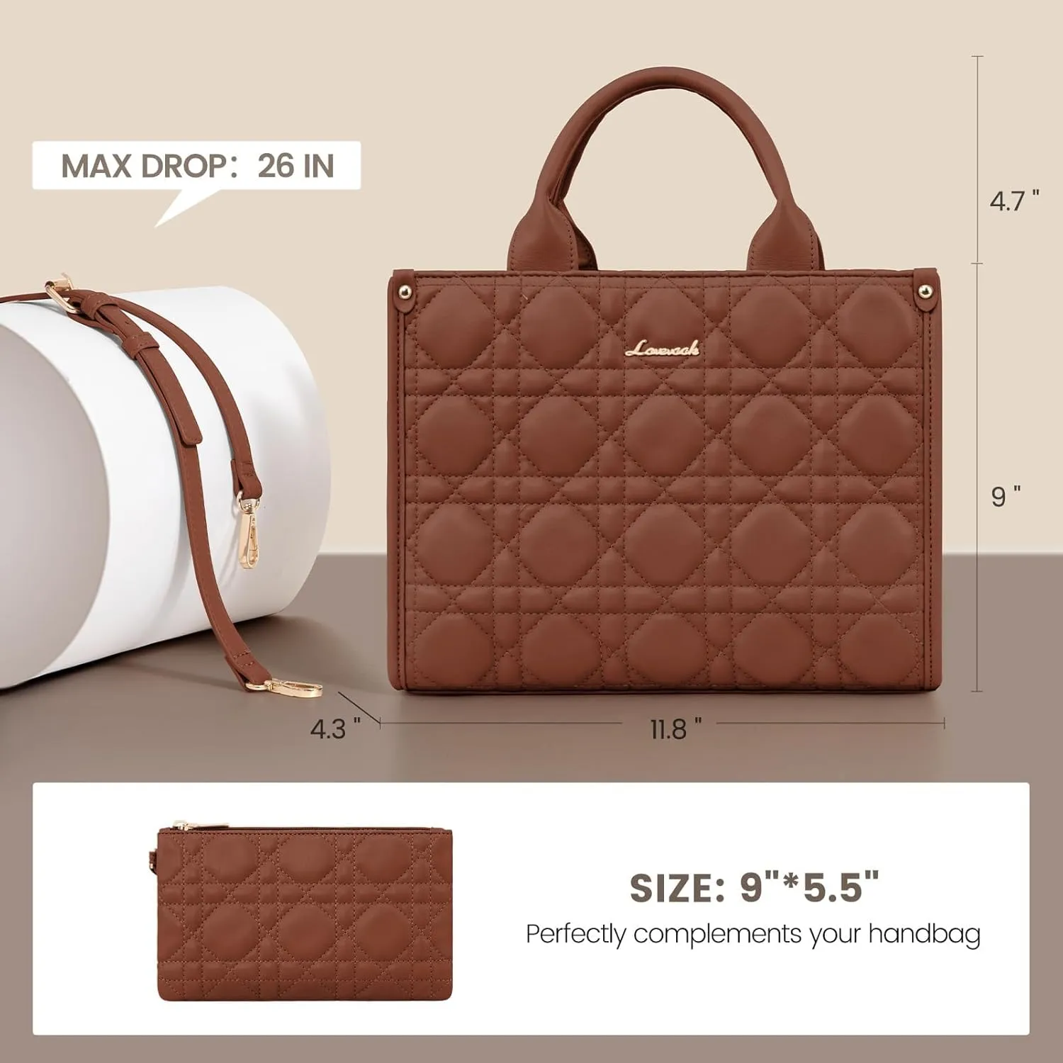 LOVEVOOK Purses and Handbags for Women, Handbags Shoulder Bags Black Purses and PU Leather Top Handles for Lady