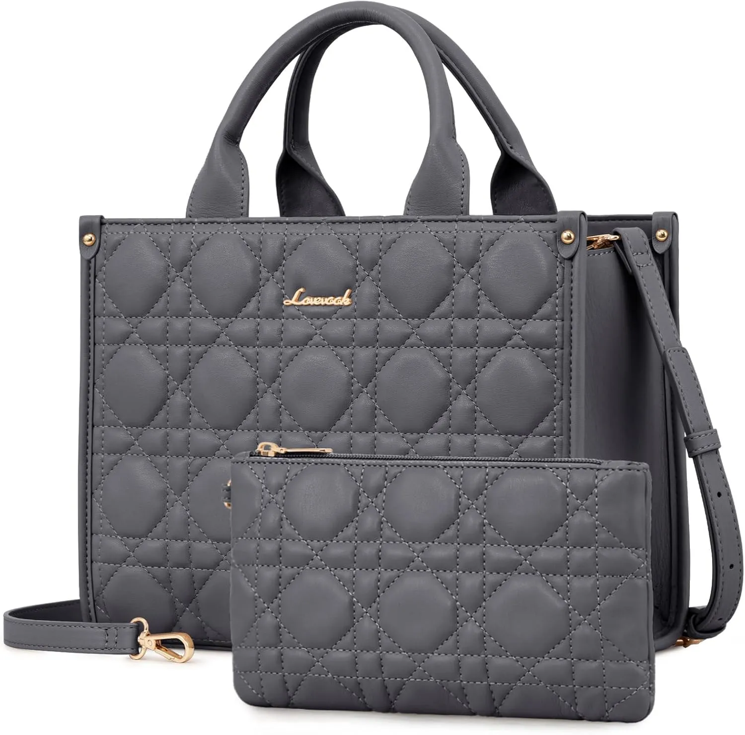 LOVEVOOK Purses and Handbags for Women, Handbags Shoulder Bags Black Purses and PU Leather Top Handles for Lady
