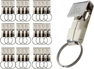 Lucky Line Key Safe Slip-On, 2” Wide Belt Key Ring - Heavy Duty Belt Key Clip, Key Chain, 30 per Bag