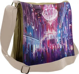 Lunarable Fantasy Messenger Bag, Opera Opening Elite People, Unisex Cross-body