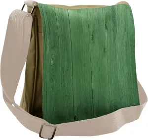 Lunarable Hunter Green Messenger Bag, Rustic Barn Farmland, Unisex Cross-body