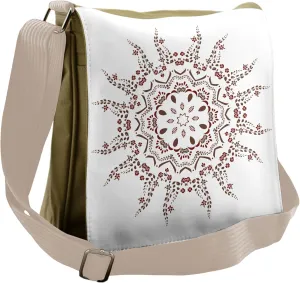 Lunarable Mandala Messenger Bag, Spring Inspired Ethnic, Unisex Cross-body