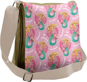 Lunarable Mermaid Messenger Bag, Mythological Tale, Unisex Cross-body