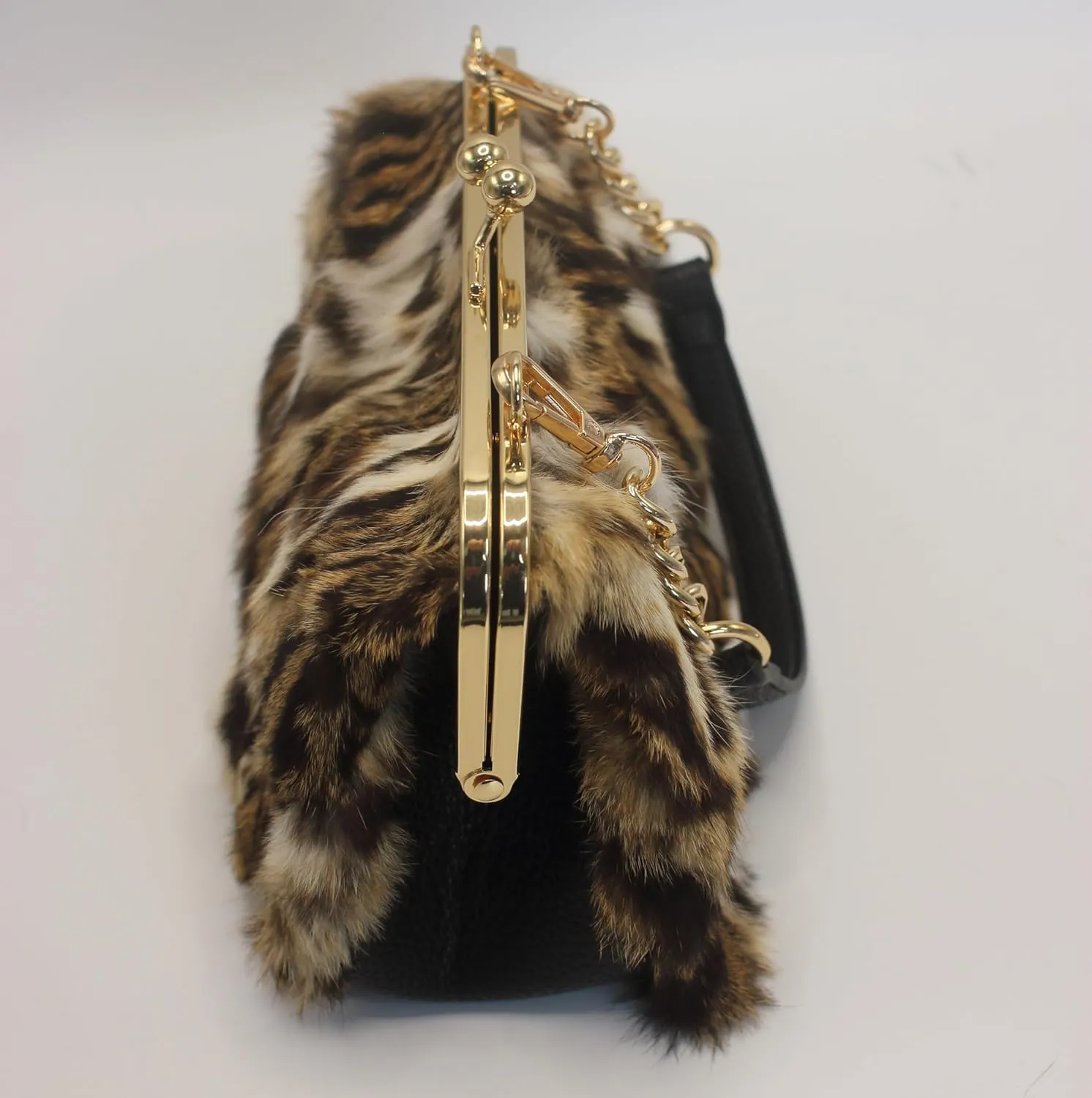 Luxurious Fur Evening Handbag Clutches - Genuine Fox, Rabbit, and Mink Fur with Chic Patterns