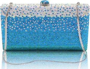 Luxury Crystal Clutch Purses for women Rhinestone Bride Wedding Party Evening Bag AB Stone Box Handbag for Prom Birthday