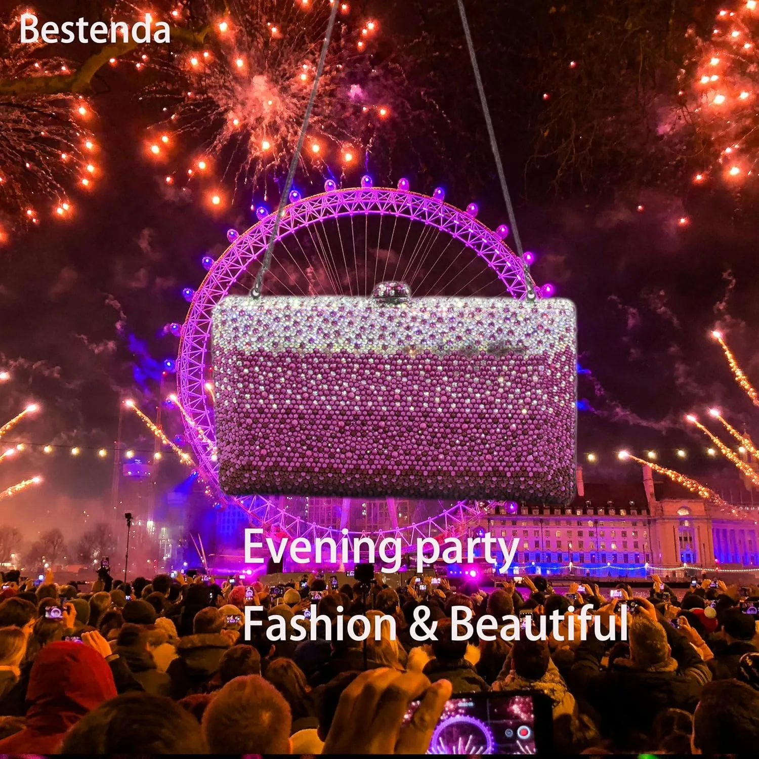 Luxury Crystal Clutch Purses for women Rhinestone Bride Wedding Party Evening Bag AB Stone Box Handbag for Prom Birthday