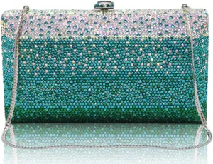 Luxury Crystal Clutch Purses for women Rhinestone Bride Wedding Party Evening Bag AB Stone Box Handbag for Prom Birthday