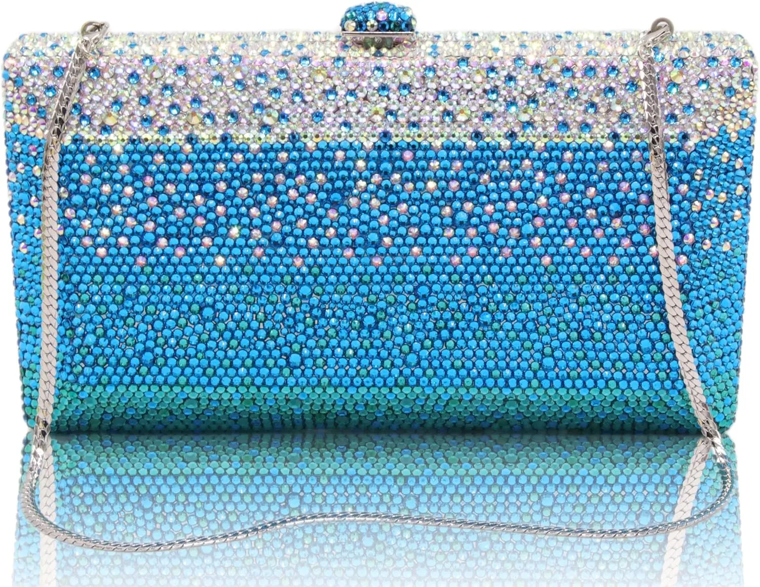 Luxury Crystal Clutch Purses for women Rhinestone Bride Wedding Party Evening Bag AB Stone Box Handbag for Prom Birthday