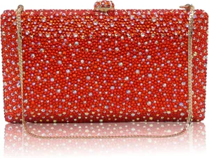 Luxury Crystal Evening Bag for Women Wedding Rhinestone Cocktail Party Clutch Purses AB Stone Prom Metal Box Handbag