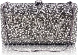 Luxury Crystal Evening Bag for Women Wedding Rhinestone Cocktail Party Clutch Purses AB Stone Prom Metal Box Handbag