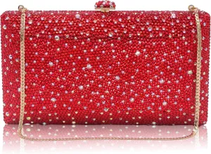 Luxury Crystal Evening Bag for Women Wedding Rhinestone Cocktail Party Clutch Purses AB Stone Prom Metal Box Handbag