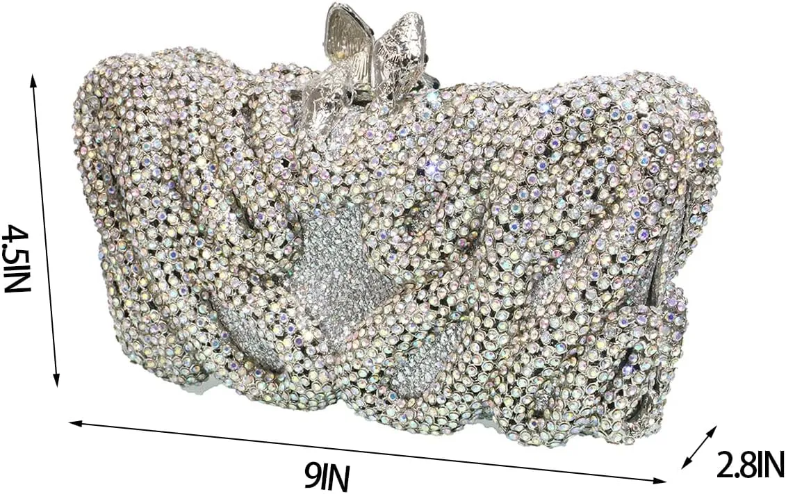 Luxury Snake Design Crystal Clutch Women Animals Rhinestone Evening Bags Bridal Wedding Party Purses and Handbags