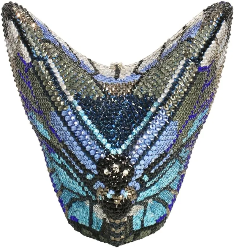 Luxury Women Butterfly Rhinestone Clutch Purse Ladies Crystal Evening Bag Diamonds Bridal Purse Cocktail Prom Handbag