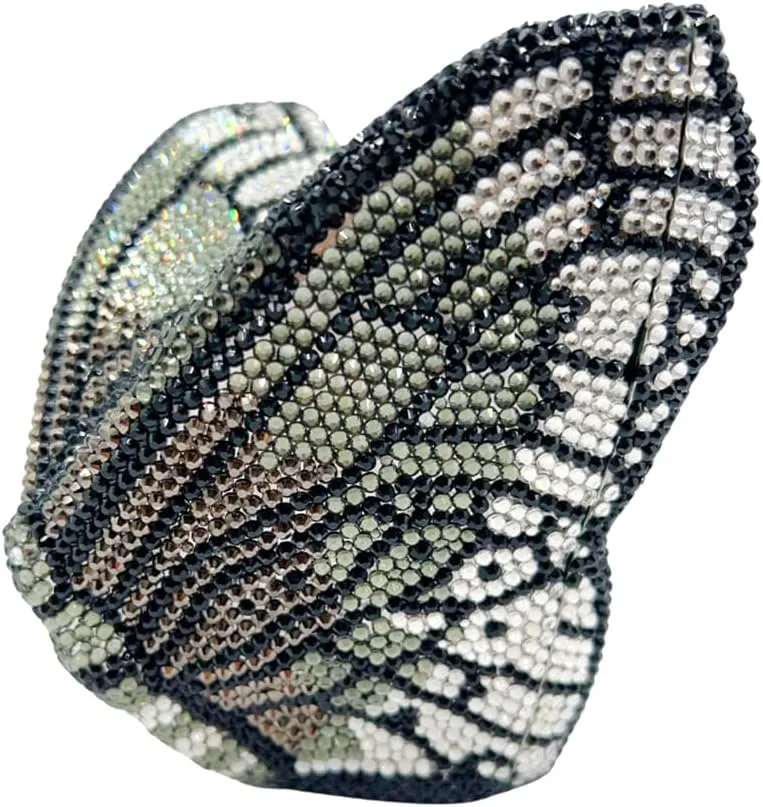 Luxury Women Butterfly Rhinestone Clutch Purse Ladies Crystal Evening Bag Diamonds Bridal Purse Cocktail Prom Handbag