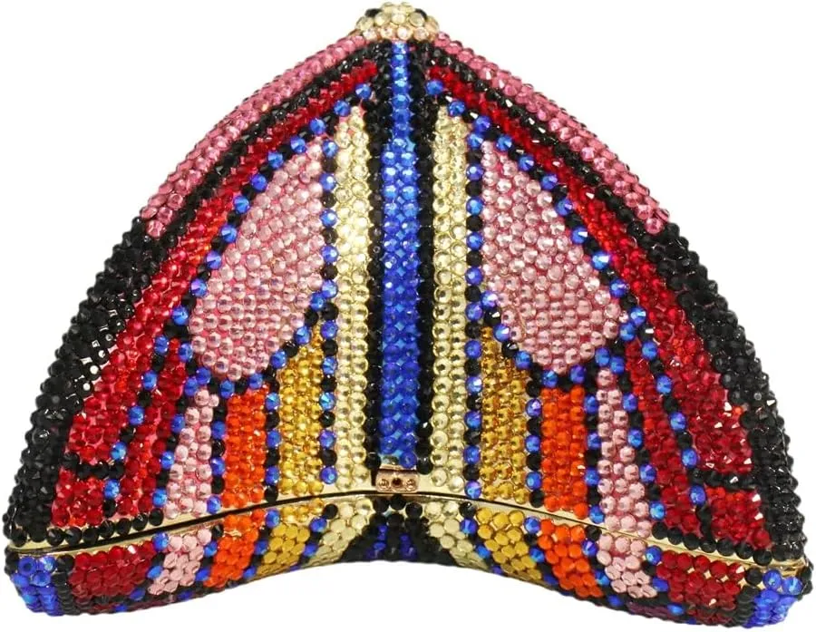 Luxury Women Butterfly Rhinestone Clutch Purse Ladies Crystal Evening Bag Diamonds Bridal Purse Cocktail Prom Handbag