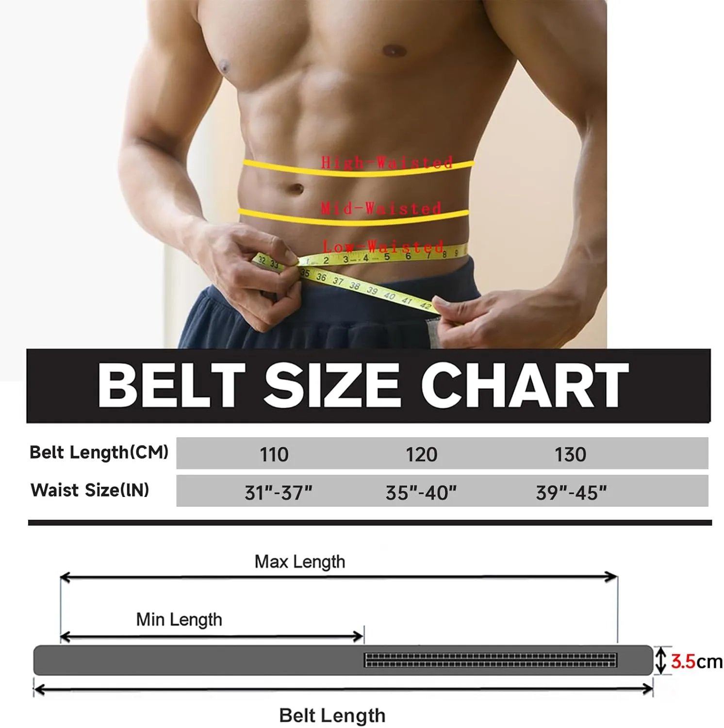 maikun Ratchet Belts for Men, Silde Leather Belts for Men with Automatic Buckle 35mm Wide