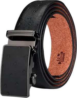maikun Ratchet Belts for Men, Silde Leather Belts for Men with Automatic Buckle 35mm Wide