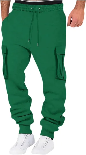 Men's Athletic Running Sweatpants Casual Sports Length Solid Mens Pants Men's Pants Men's Cotton Casual Sweatpants