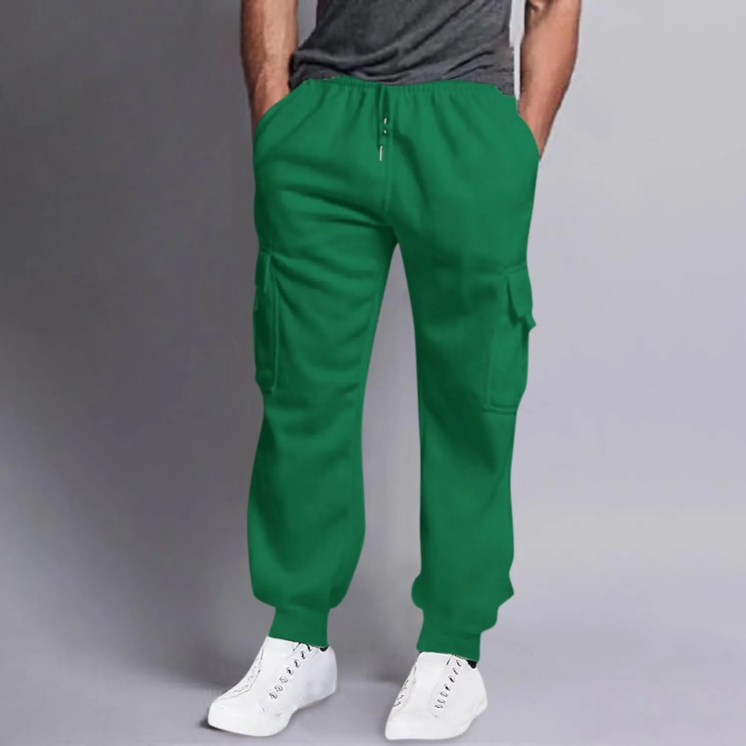 Men's Athletic Running Sweatpants Casual Sports Length Solid Mens Pants Men's Pants Men's Cotton Casual Sweatpants