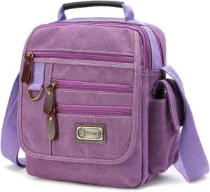 Mens bag Canvas Shoulder Bag Small Messenger Crossbody Bag Work Bag Vintage Multi-function