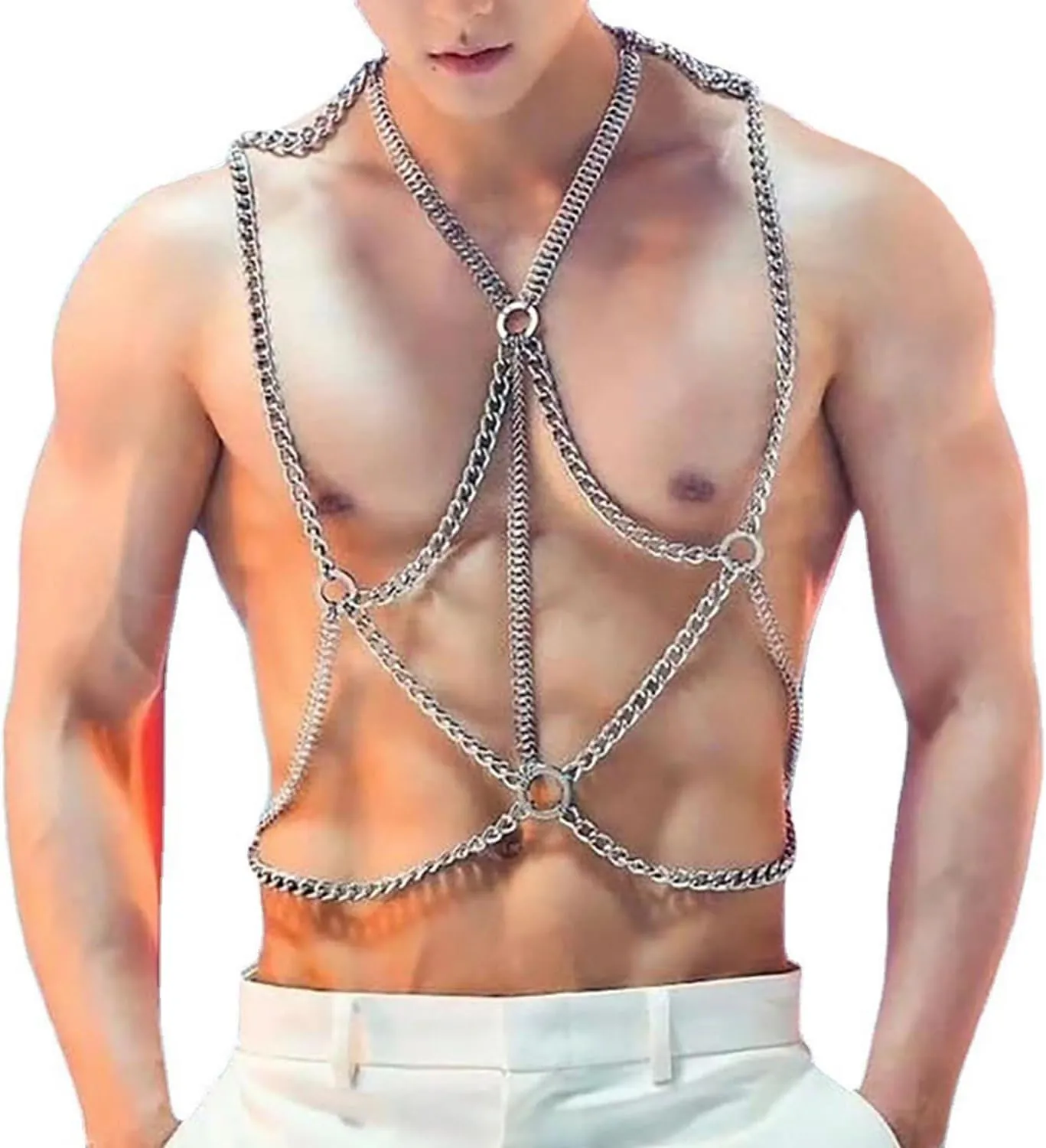 Men's Body Chest Belt Adjustable Chest Harness Leather Belts Rave Costume Sexy Punk Chest Belt Clubwear Costume