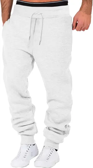 Mens Cargo Sweatpants Casual Jogging Sports Elastic with Pockets Men's Men's Pants Trousers with Zipper Pockets