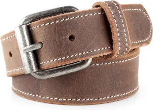 Men's Casual Full Grain Classic Leather Dress Belt For Jeans,1.5" Wide, USA