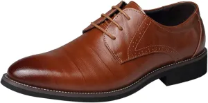 Mens Comfortable Business Casual Shoes Classical Style Shoes for Men Slip On PU Leather Low Rubber Sole Block Heel Work Mens Dress Shoes Men's Loafers Slip-Ons Casual