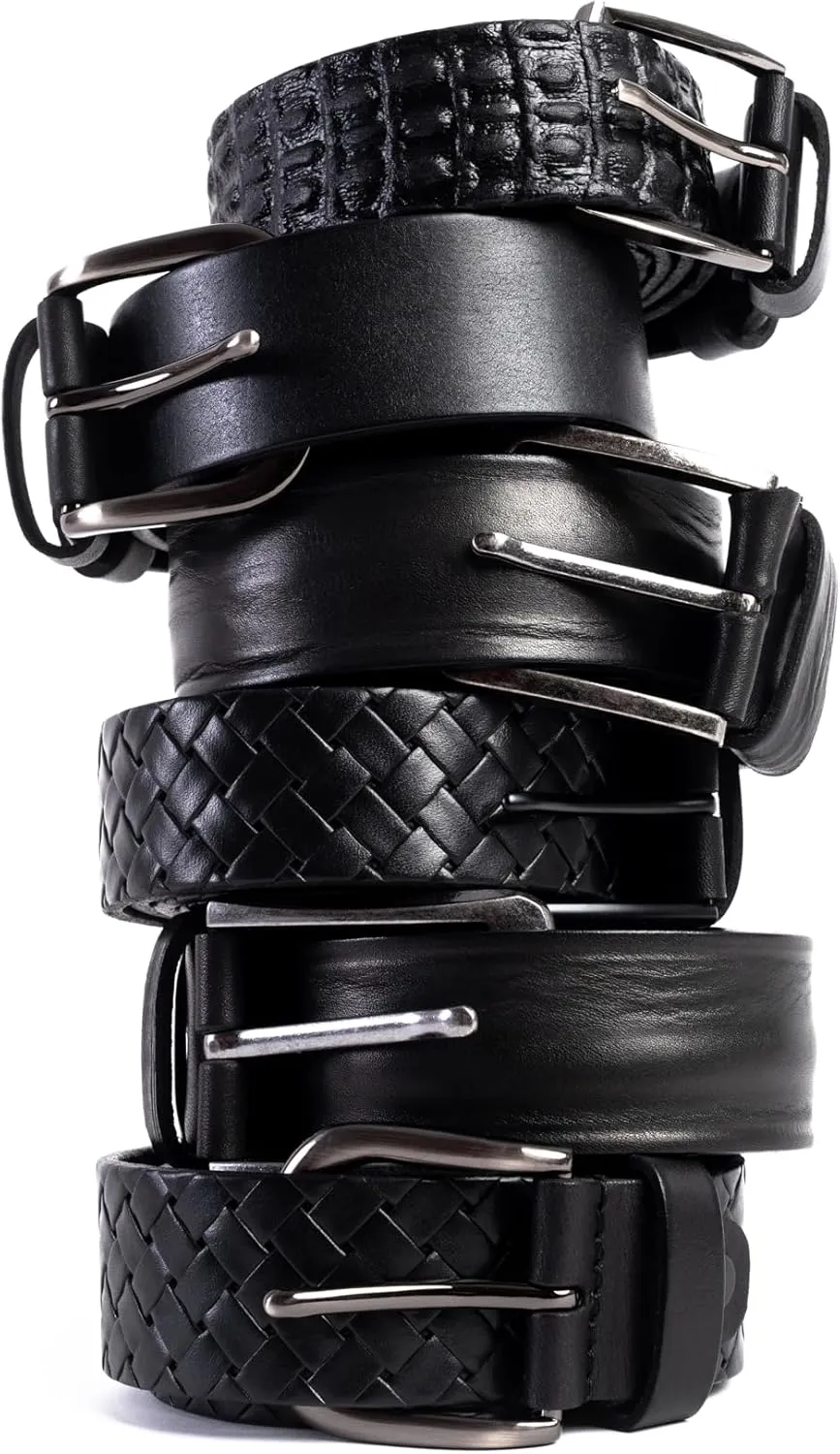 Men's Cowhide Leather Belt Durable, Adjustable, Wide Variety for Dress, Work & Everyday - 1.5" Wide