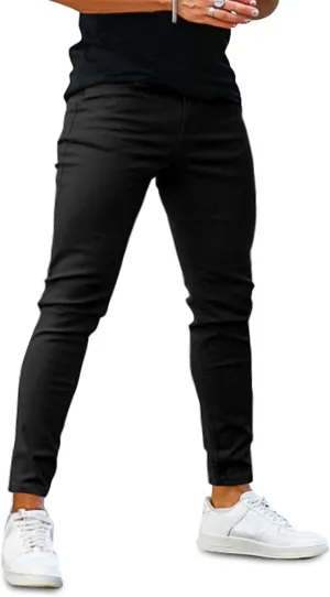 Mens Jeans Skinny Stretch Premium High Rise Colored Jeans Expandable Waist