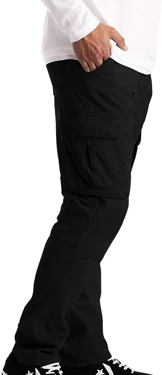 Mens Sweatpants Lace up Track Cuff Solid Color Casual Workout Pants with Pocket Cargo Pants Trousers