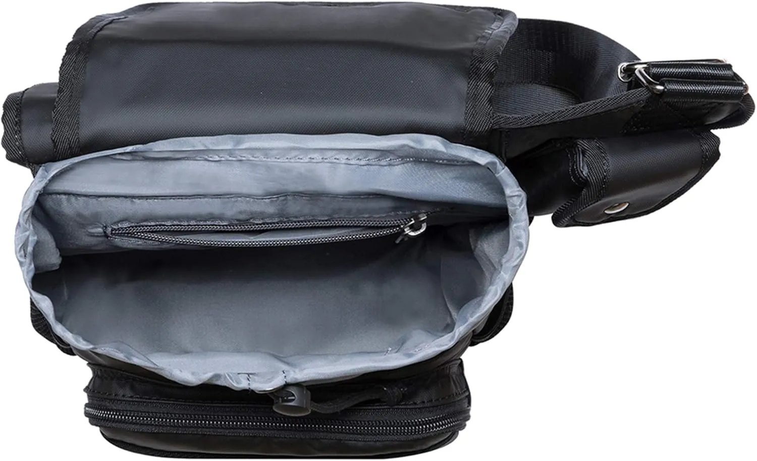 Mens Vintage Canvas Shoulder Messenger Bag Chest Leather Patchwork Messenger Bag