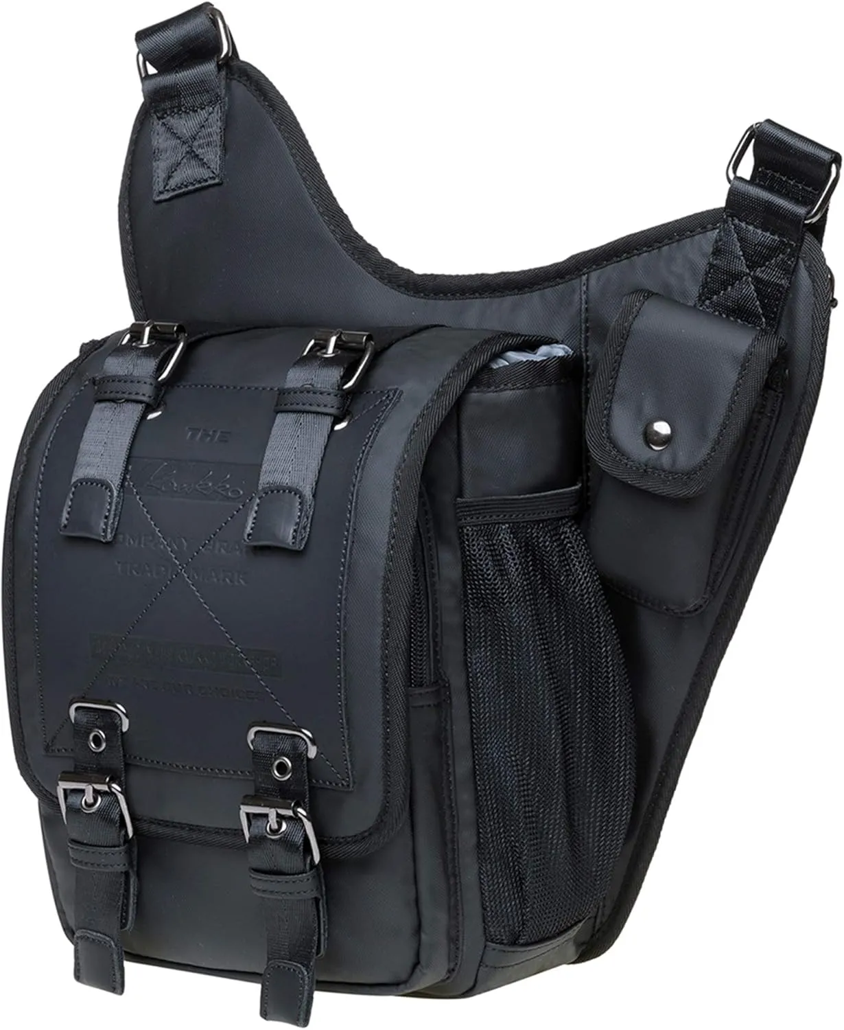 Mens Vintage Canvas Shoulder Messenger Bag Chest Leather Patchwork Messenger Bag