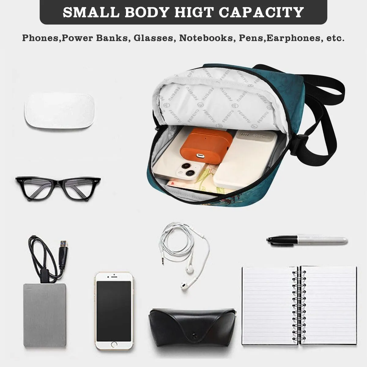 Messenger Bag Crossbody Shoulder Bag Canvas Shoulder Bag Sacral Night Girl on Moon for Men Women Outdoor Travel Business