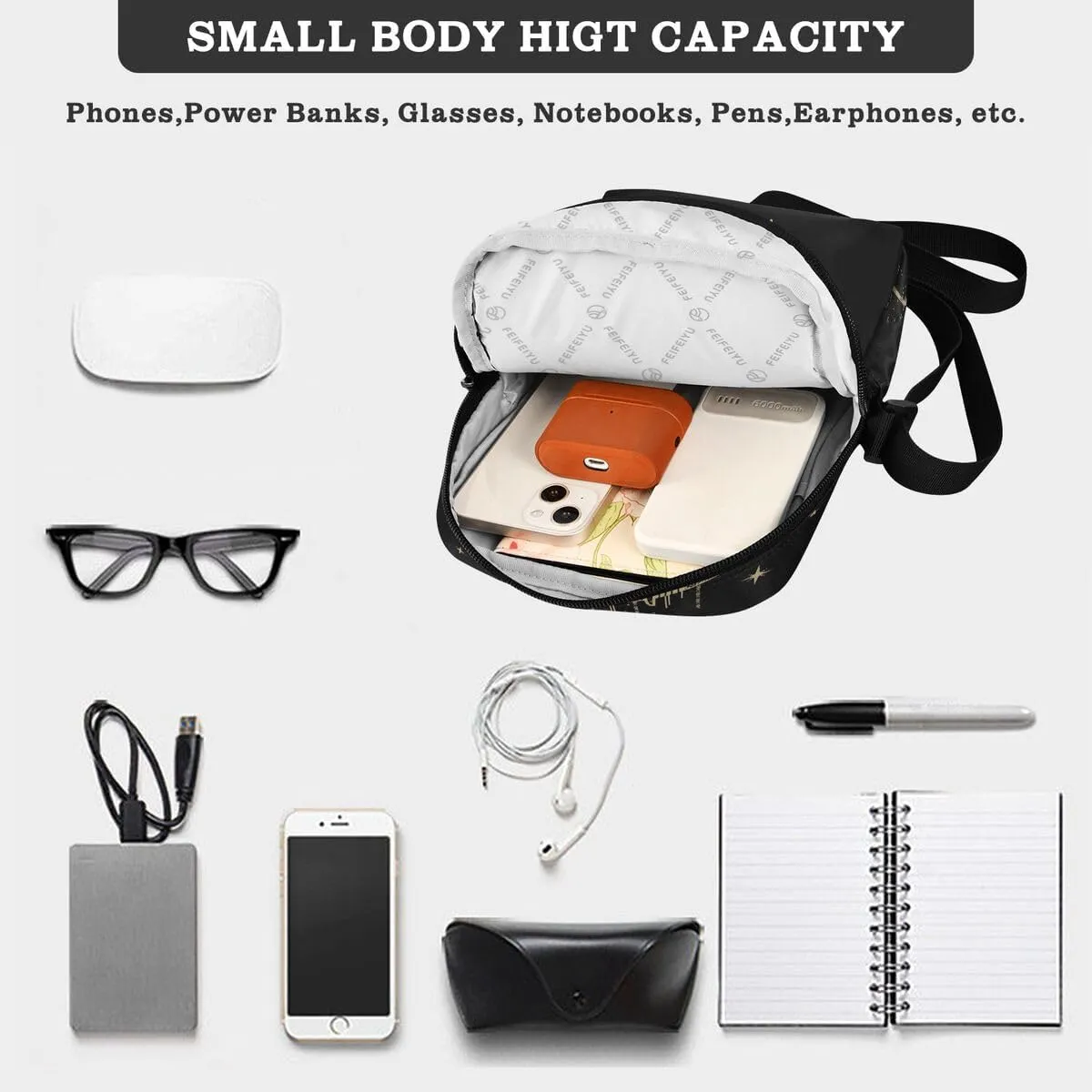 Messenger Bag Crossbody Shoulder Bag Canvas Shoulder Bag Sacral Night Girl on Moon for Men Women Outdoor Travel Business