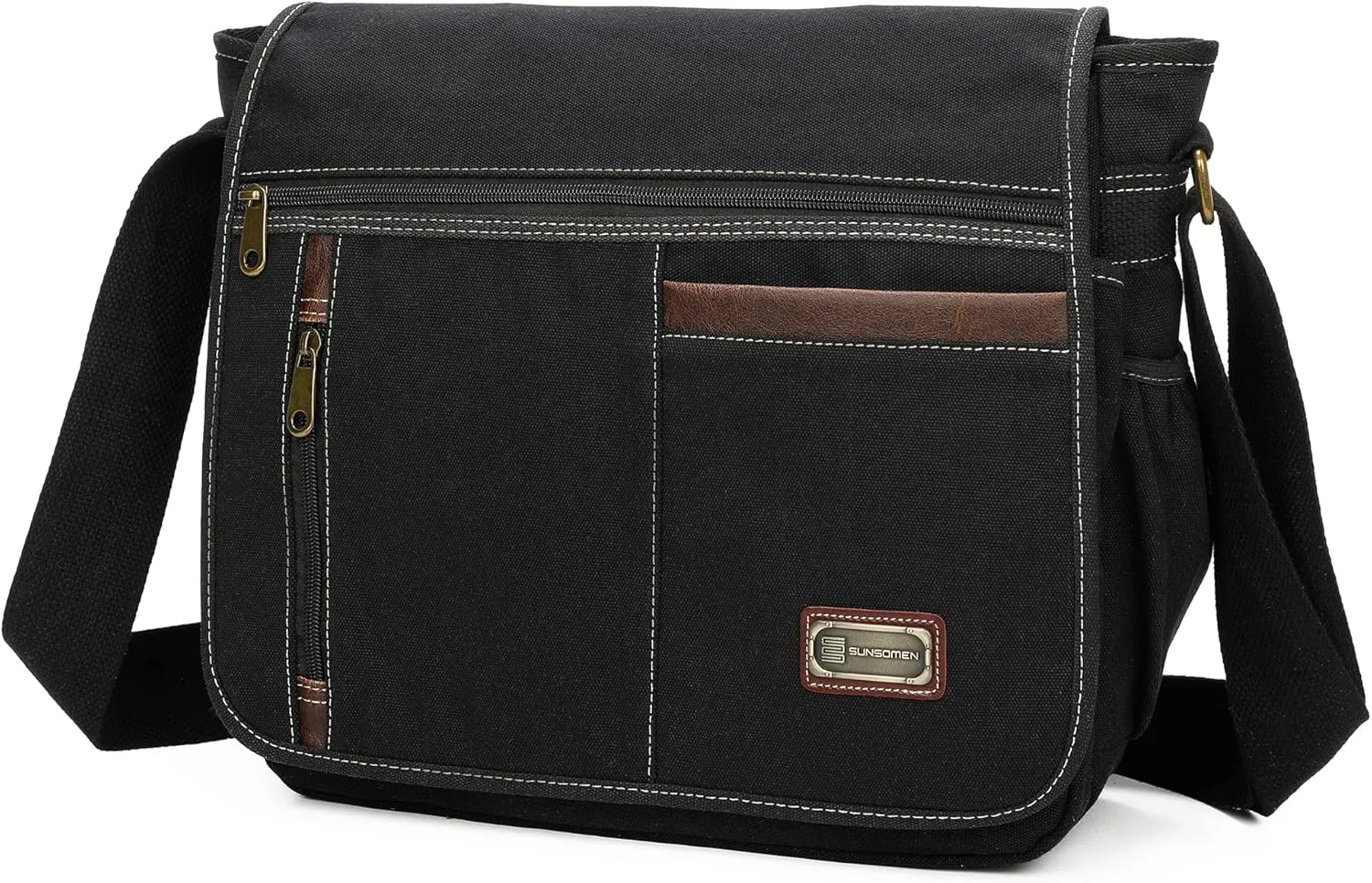 Messenger Bag For Man,Canvas Satchel Bag Crossbody Bag Shoulder Bag Vintage 14 Inch