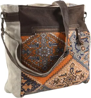 Messenger Upcycled Canvas Genuine Leather Women's Bag Western Handbag Purse | Womens Western Handbags | Leather Belt Bag for Women | Womens Handbags Summer