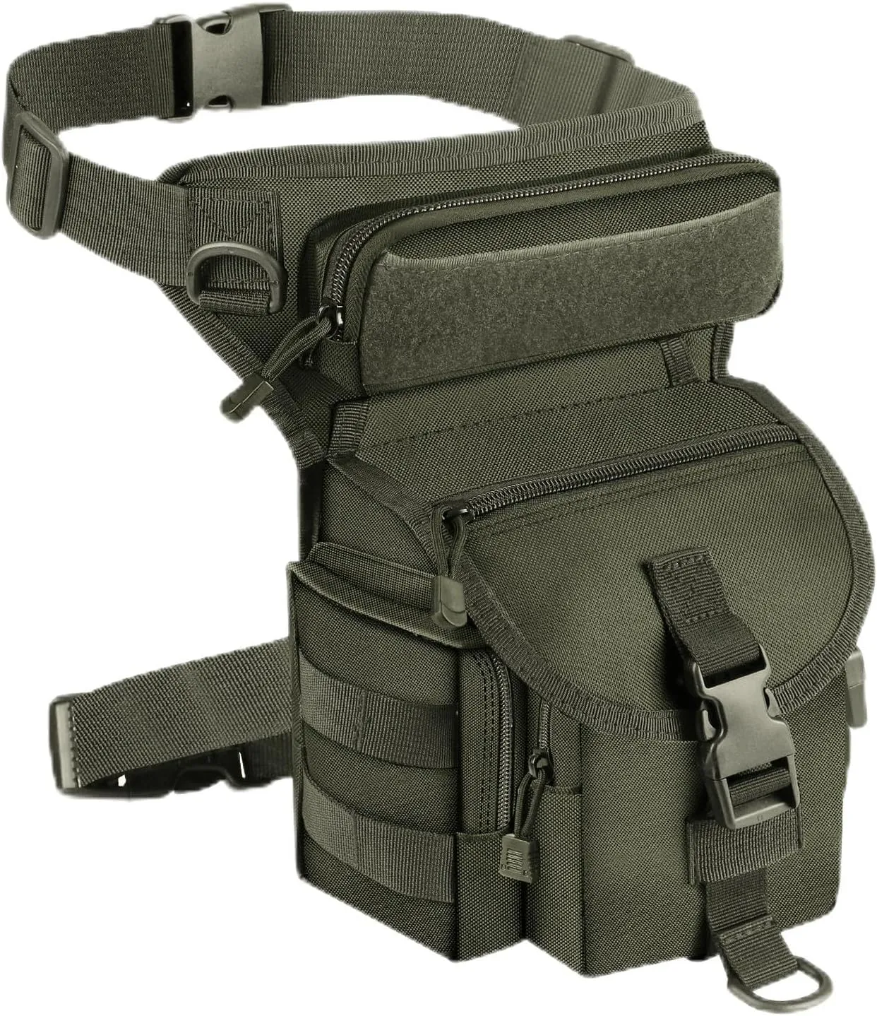 Metal Detecting Bag, Metal Detecting Waist Bag, Drop Leg Bag, Waterproof Metal Detector Tool Bag, for Outdoor Metal Detector Accessory (Green)