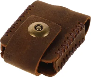 Milisten Leather Case for Cigarette Lighter Stylish Compact Holder for Camping Hiking
